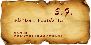 Sátori Fabióla névjegykártya